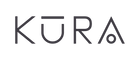 KURA Organics logo in grey with transparent background