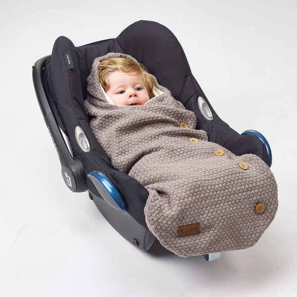 KURA Organic Baby Wrap Car Seat Blanket in Charcoal – KURA Organics