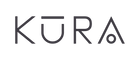 KURA Organics logo in grey with transparent background