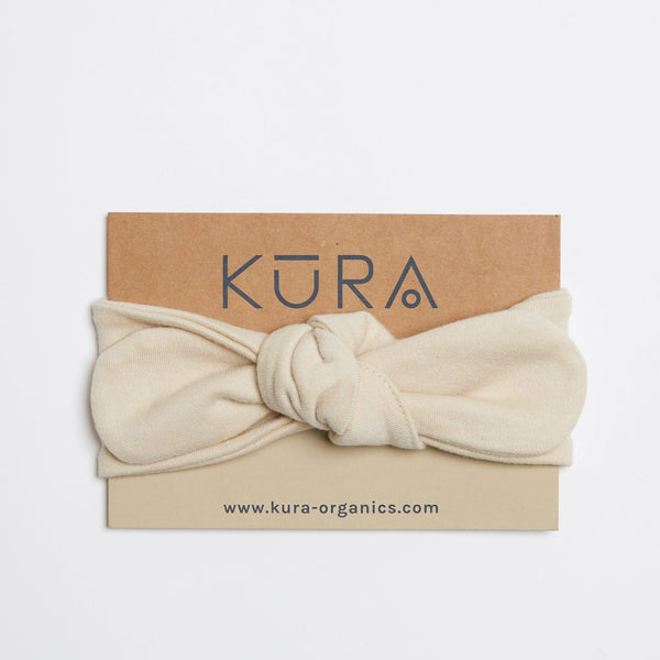 KURA Organics Headband One size Organic Jersey Top Knot Headband in Biscuit