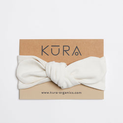 KURA Organics Headband One size Organic Jersey Top Knot Headband in Chalk