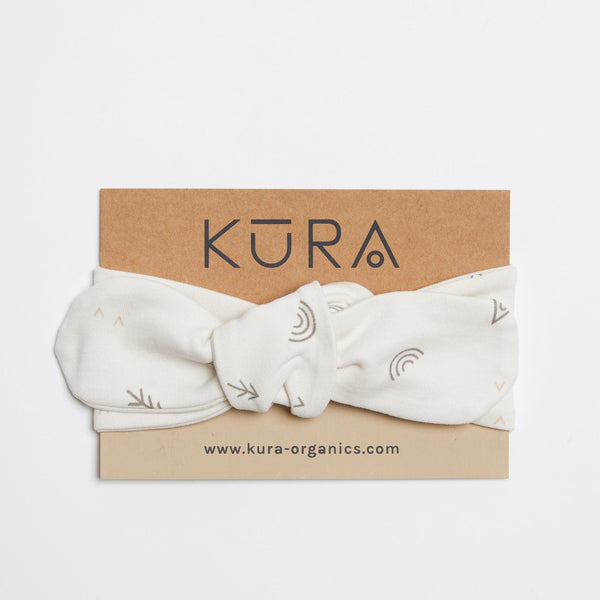 KURA Organics Headband One size Organic Jersey Top Knot Headband in Earth Print