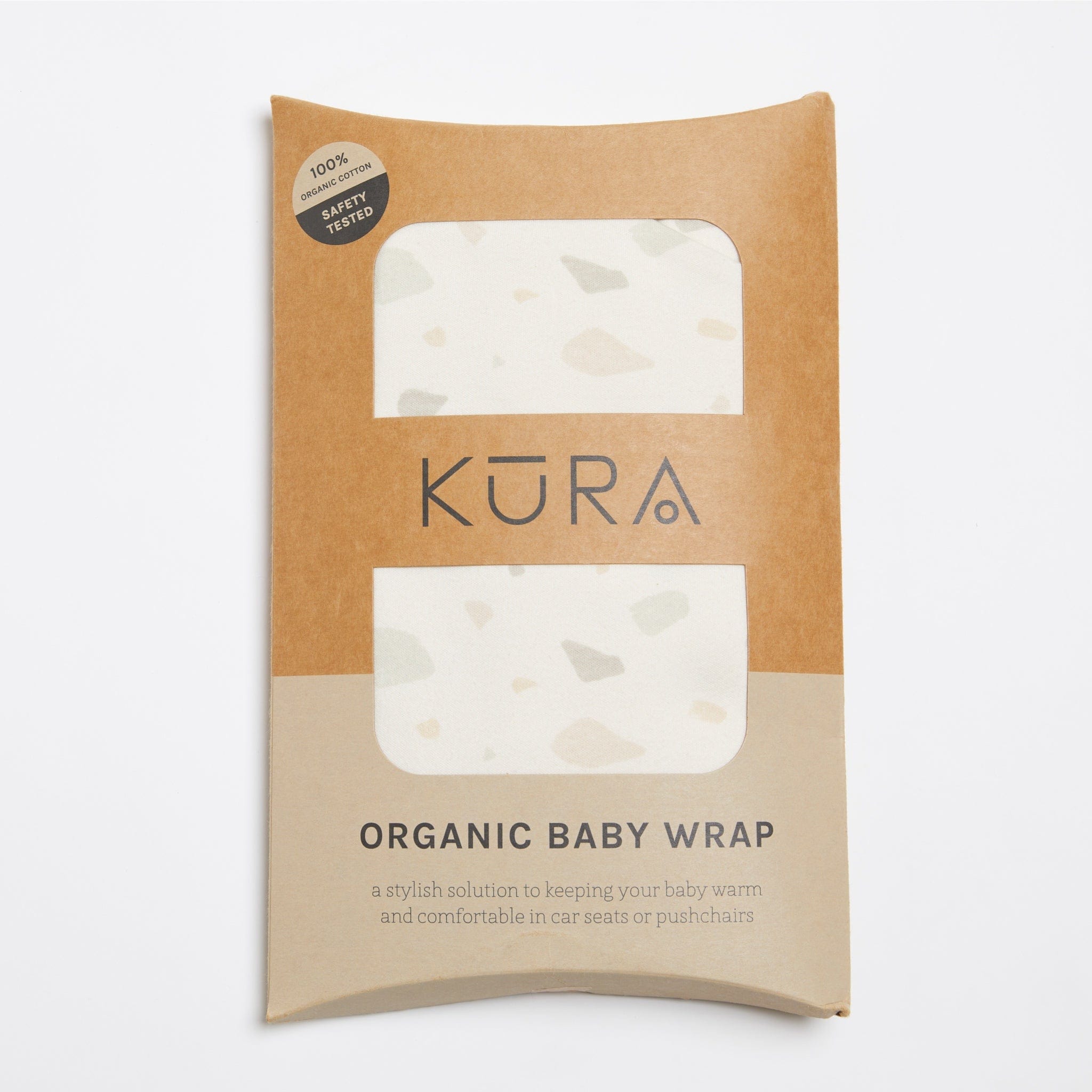 KURA Organic Baby Wrap Car Seat Blanket in Terrazzo KURA Organics