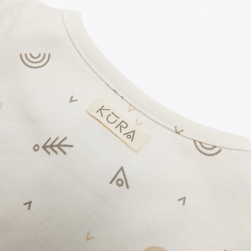 KURA Organics Sleepsuit Organic Zip-up Sleepsuit in Earth Print