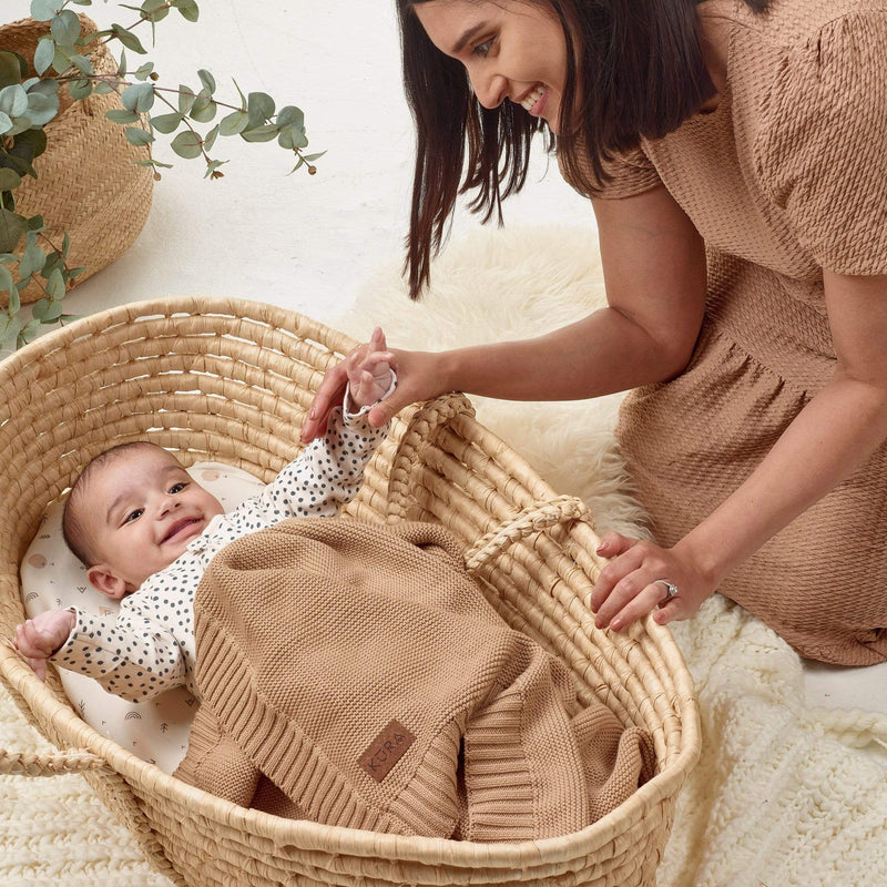 KURA Organics Organic Baby Blanket in Caramel