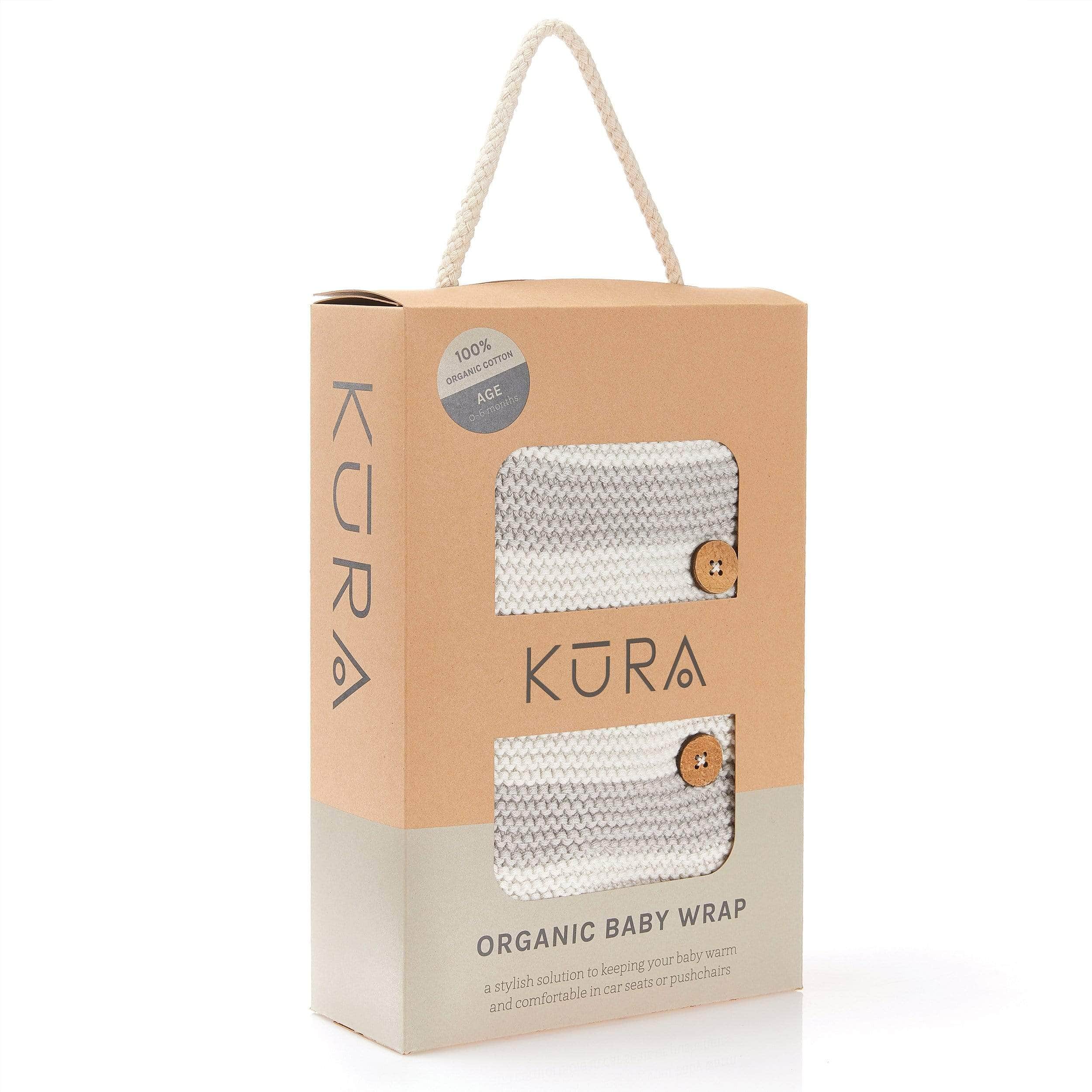 KURA Organic Baby Wrap Car Seat Blanket in Pebble KURA Organics